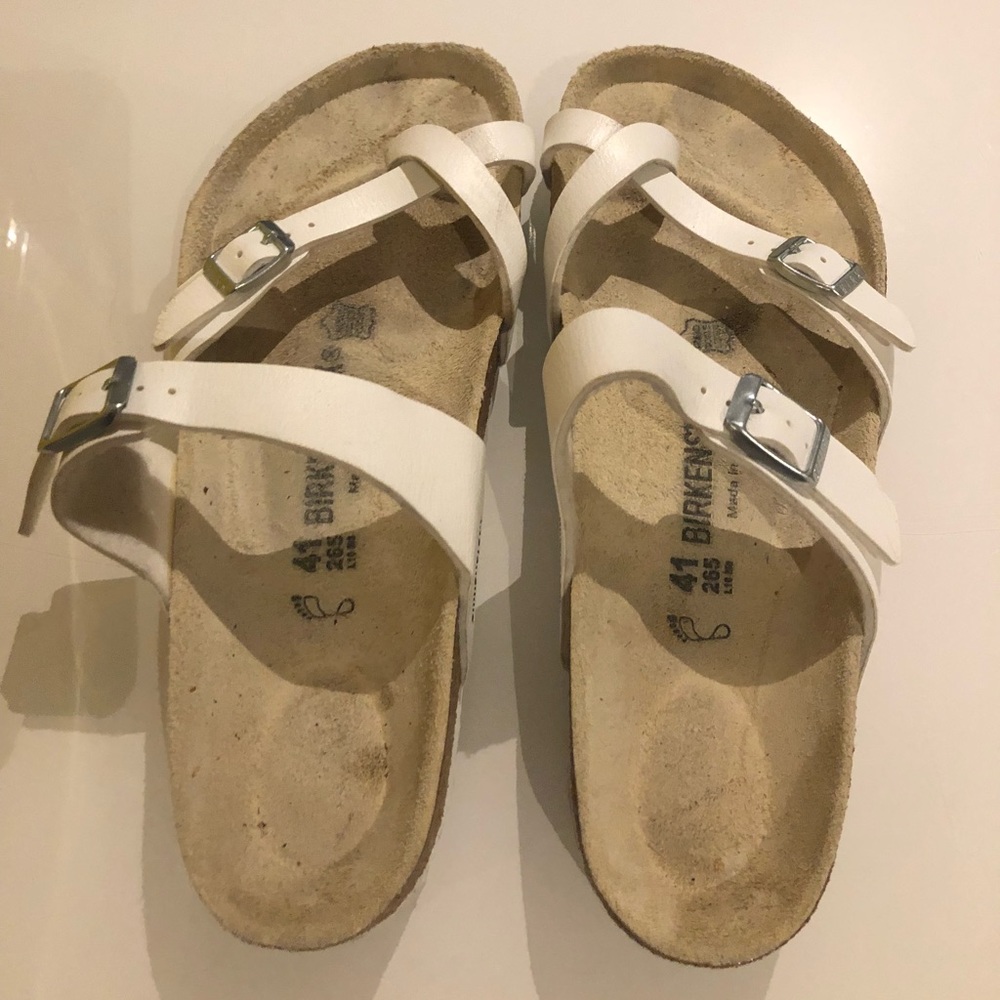 Great condition white Birkenstocks